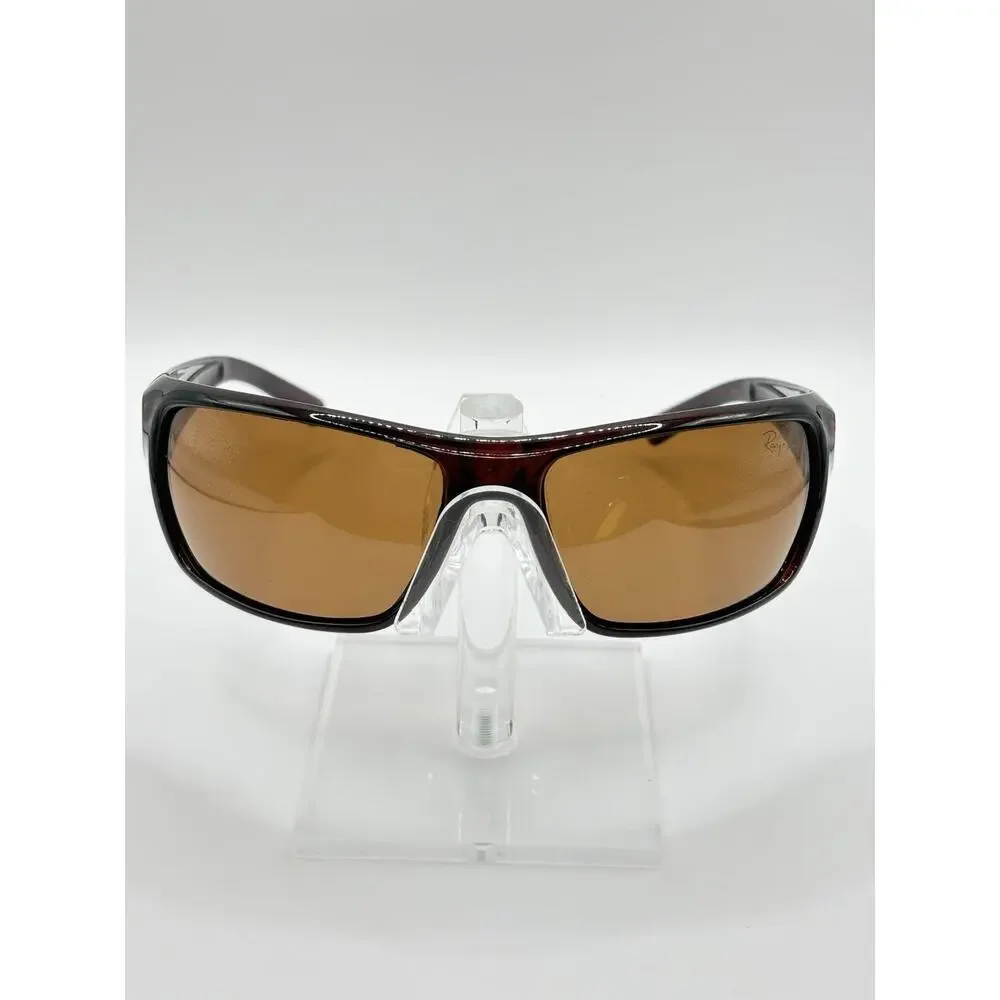 Ray-Ban Wrap Sunglasses Brown Tortoise 66-18-120 Italy